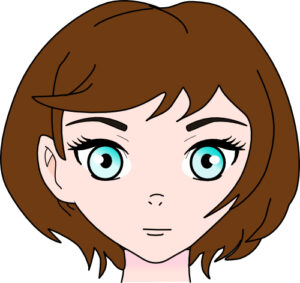 Anime girl with brown hair